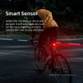 Super Bright Bicycle Sensor Cycling Safety Light Set Back USB Rechargeable Bike Rear Light Kit Bicycle Tail Light